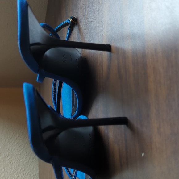 SAINT LAURENT Baliqua Sandals Blue Size 36.5 - Picture 8 of 14